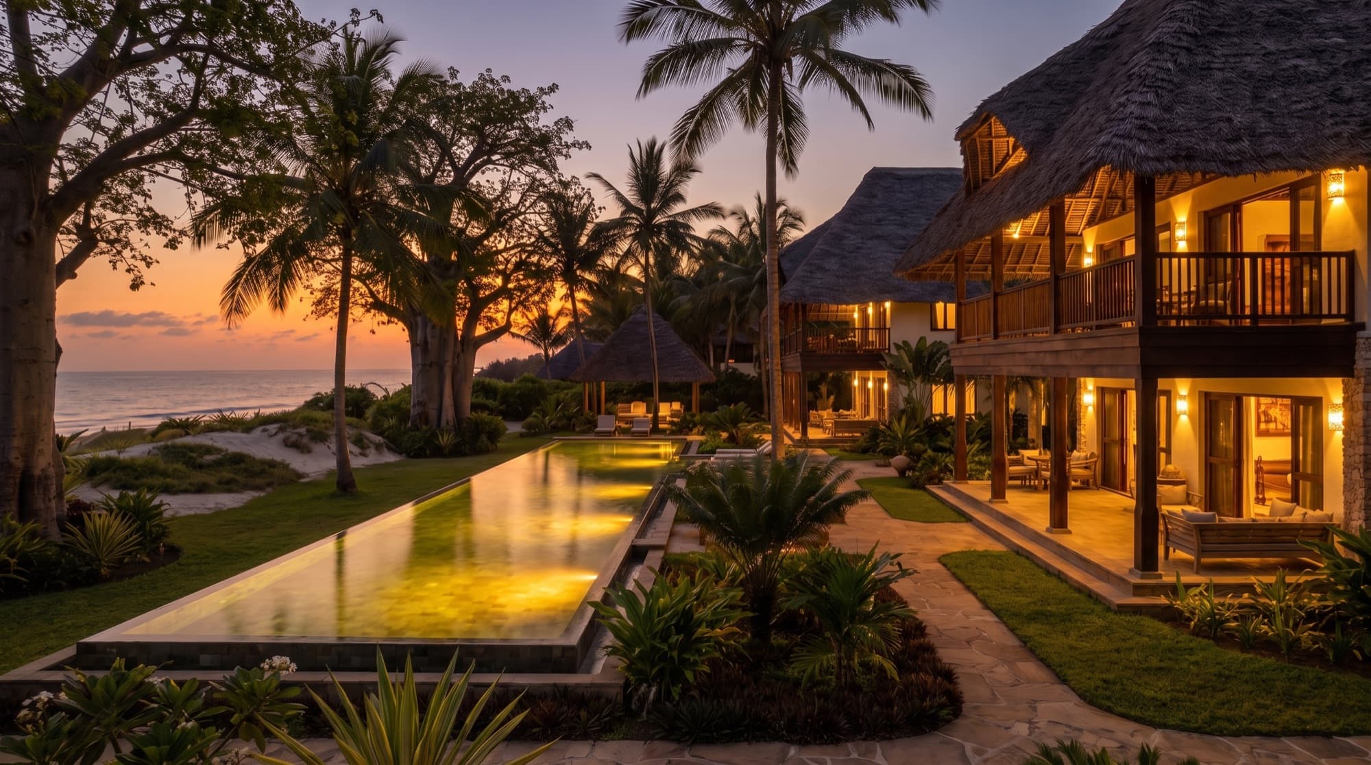 Diani Coast Private Villa — Pool & terrace