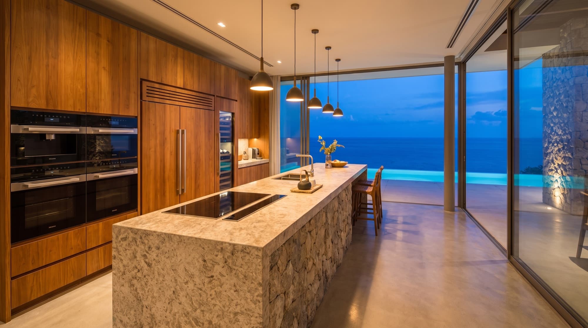 Moonstone Cliff Villa — Kitchen