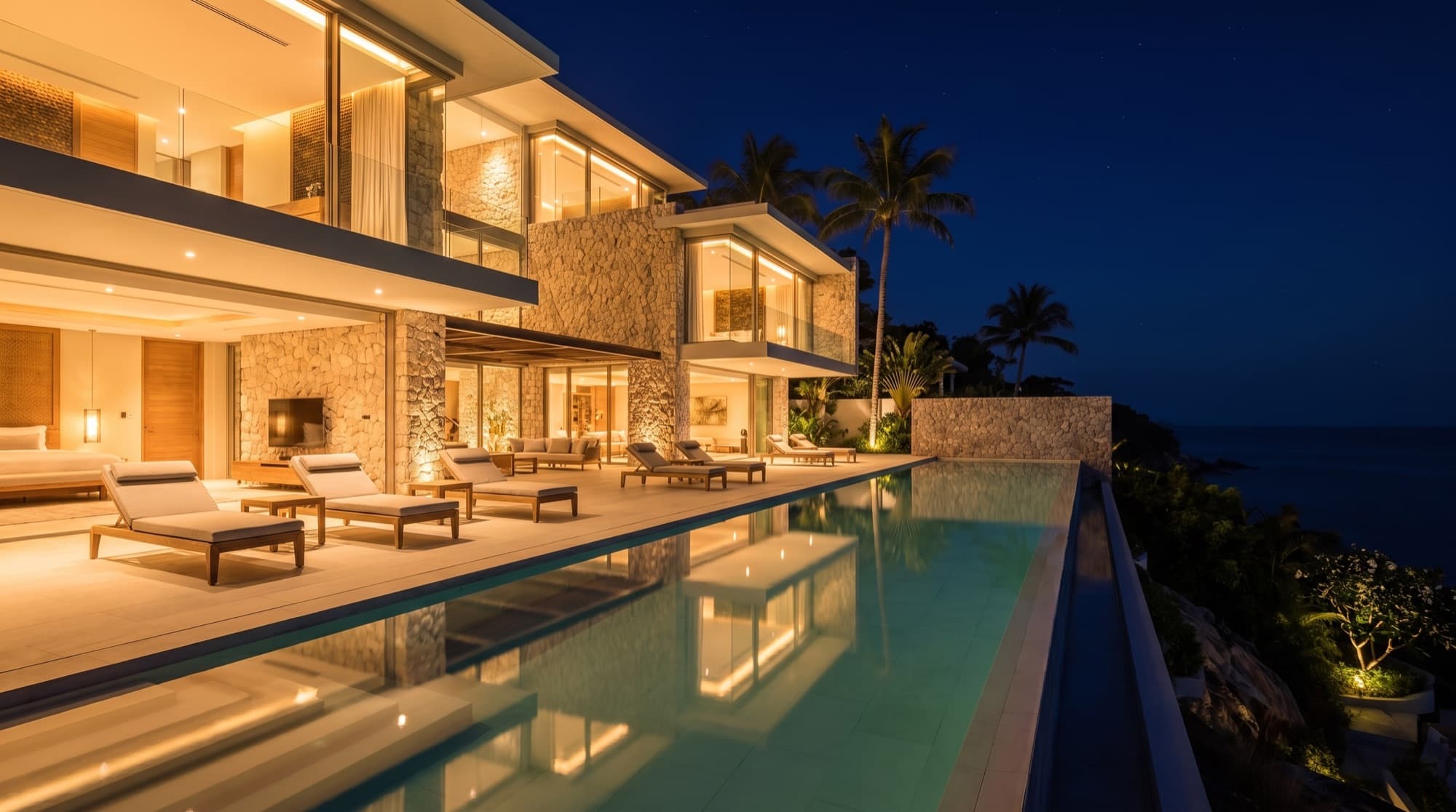 Moonstone Cliff Villa — Pool & terrace