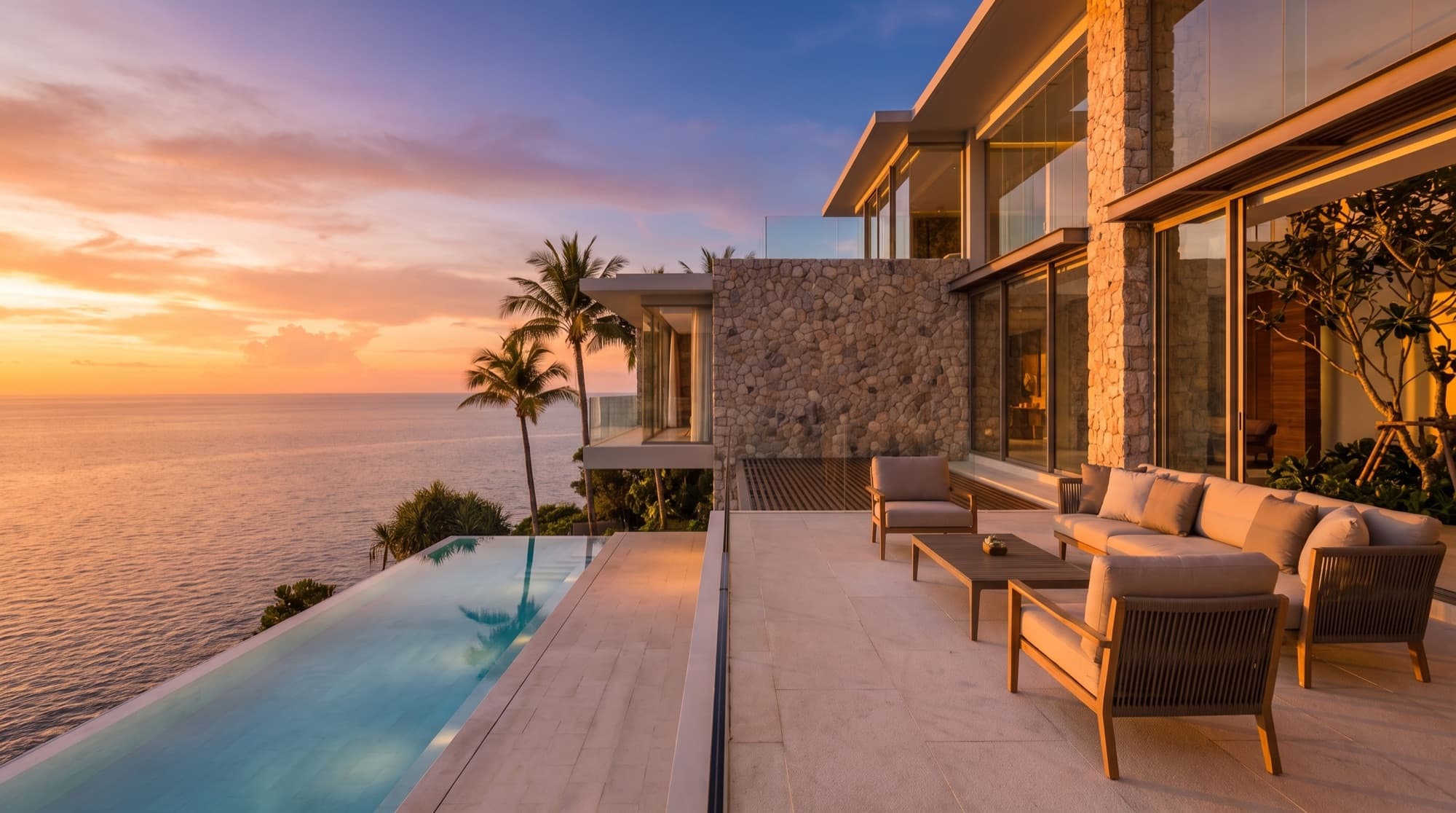 Moonstone Cliff Villa — Upper terrace