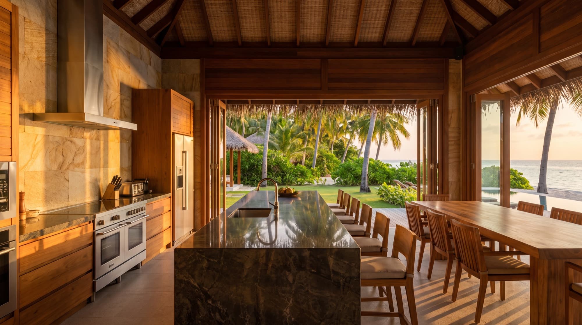 Ocean Palm Retreat — Kitchen