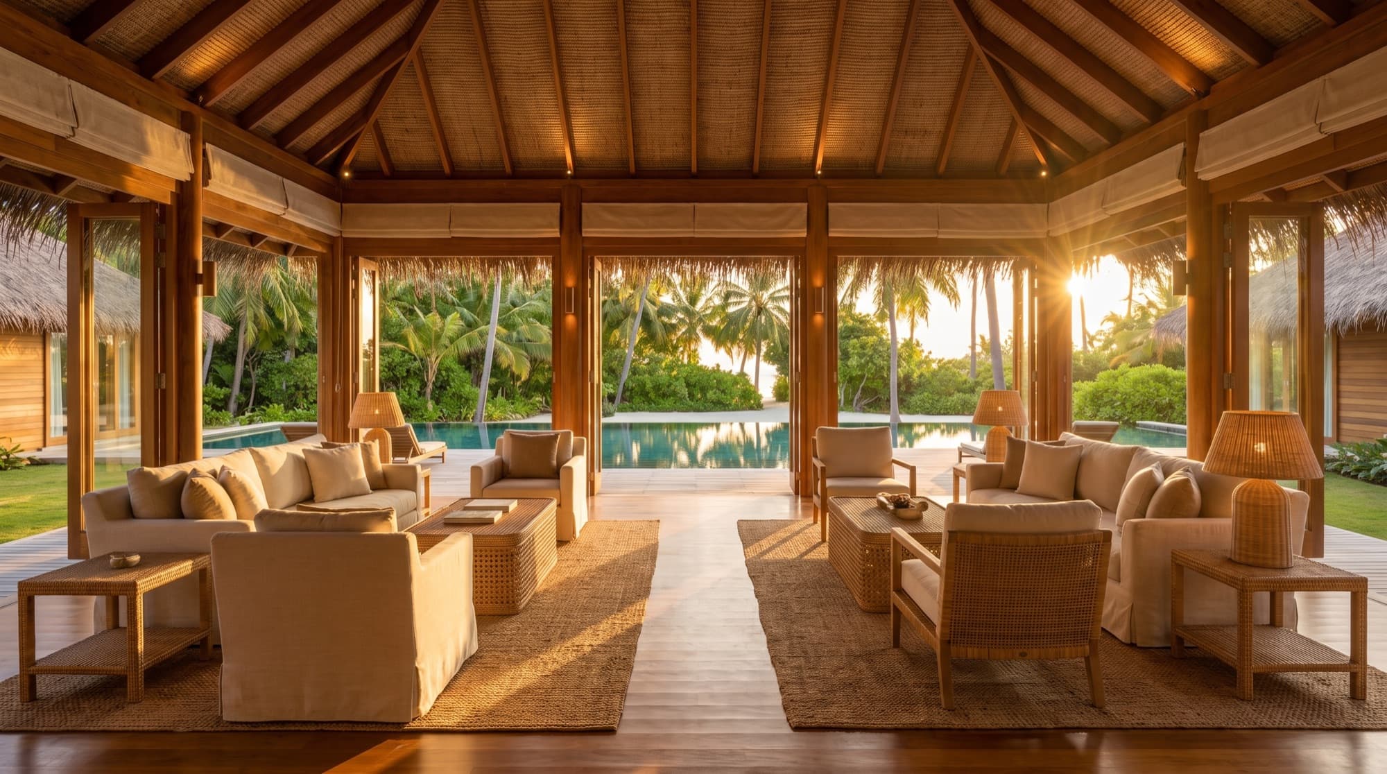 Ocean Palm Retreat — Living room