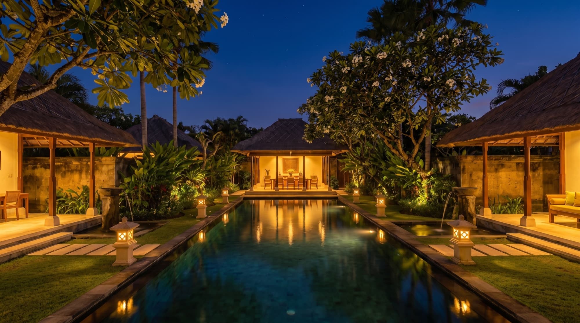 Seminyak Sanctuary Estate — Pool & terrace